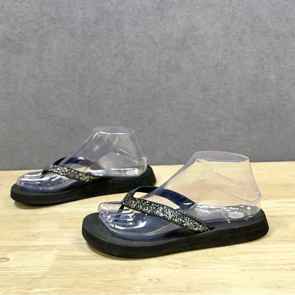 YELLOWBOX BLACK Mellow Mat SILVER BEADED Sandals WOMENS 7 Suzanne - Picture 2 of 9